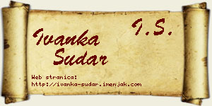 Ivanka Sudar vizit kartica